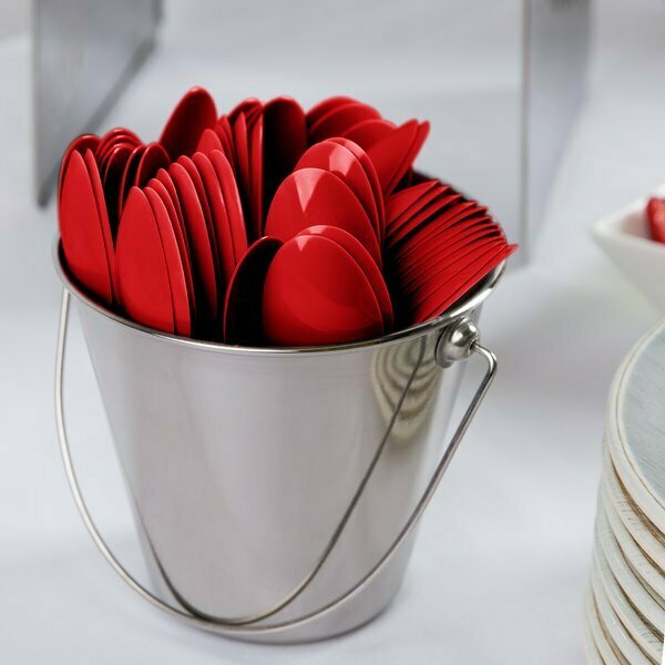 Creative Converting 6 1/8in Classic Red Heavy Weight Plastic Spoon, 600PK 286SPOONRD